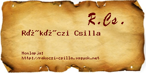 Rákóczi Csilla névjegykártya